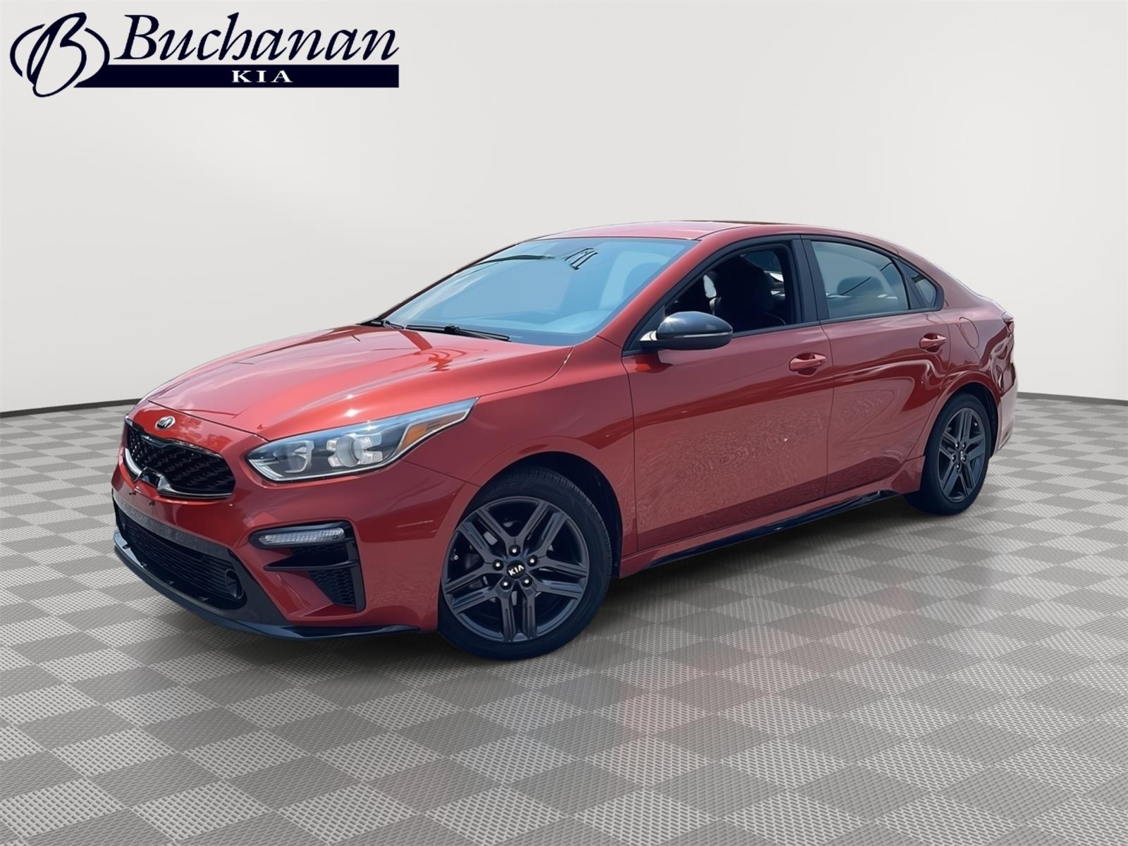 Fire Orange 2021 Kia Forte Sedan Front-Wheel Drive Continuously Variable Transmission