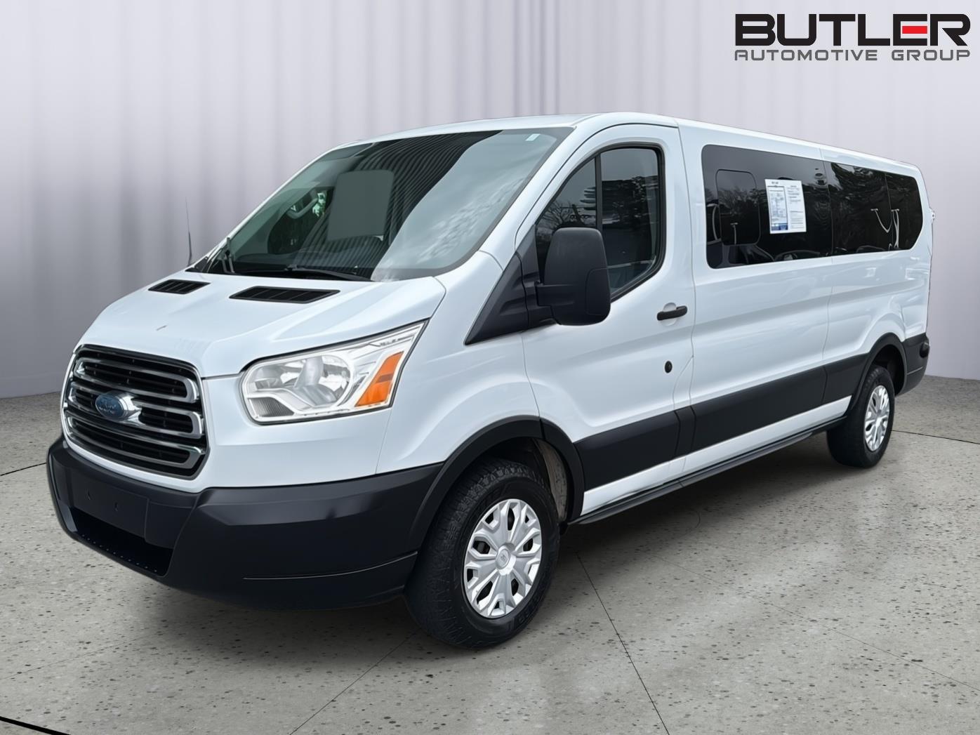 Oxford White 2019 Ford Transit Passenger 350 XLT Low Roof LWB RWD with 60/40 Passenger-Side Doors Van Rear-Wheel Drive 6-Speed Automatic Overdrive