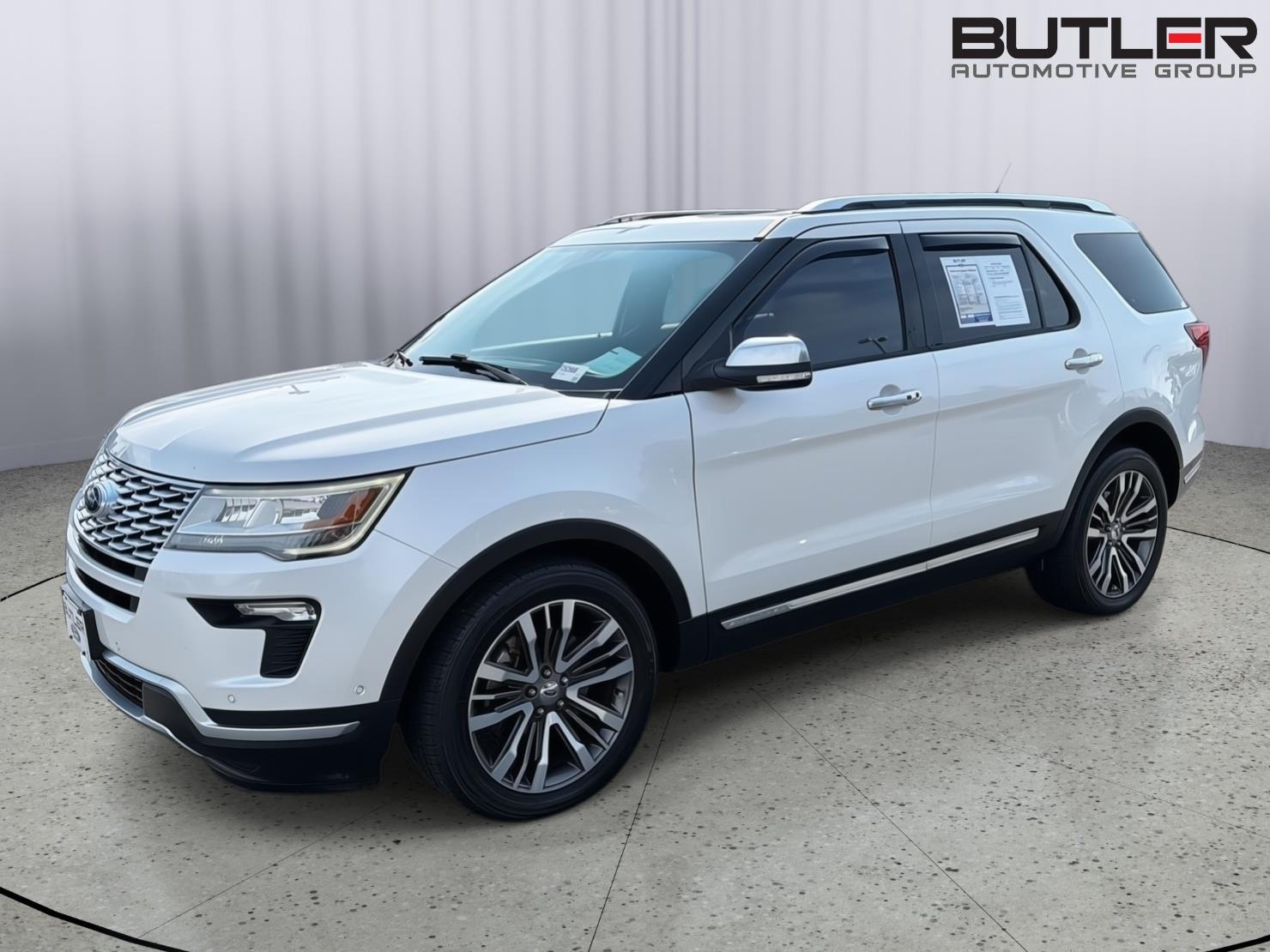 White Platinum Metallic Tri-Coat 2018 Ford Explorer SUV / Crossover All-Wheel Drive 6-Speed Automatic