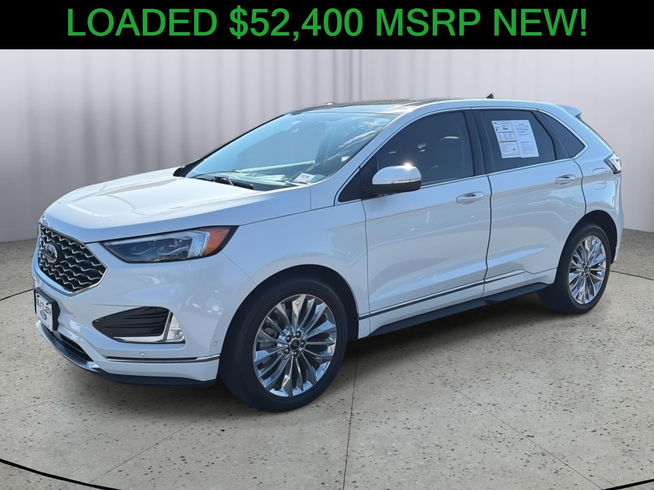 Star White Metallic Tri-Coat 2024 Ford Edge SUV / Crossover All-Wheel Drive 8-Speed Automatic