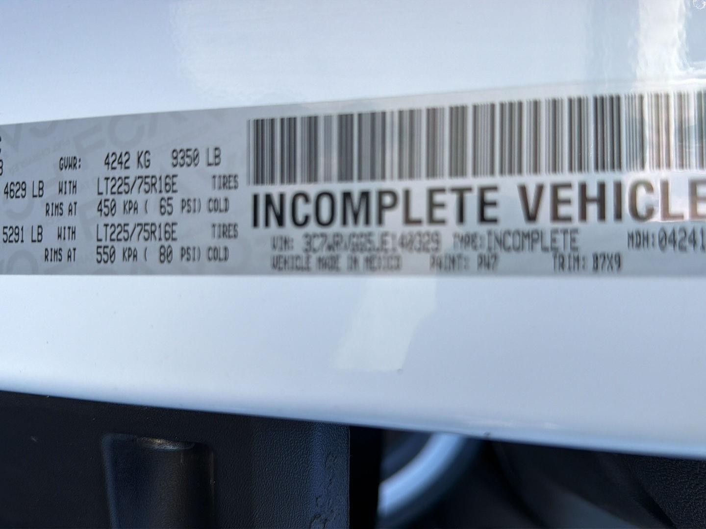 Used 2018 Ram ProMaster Chassis Cab Sedan
