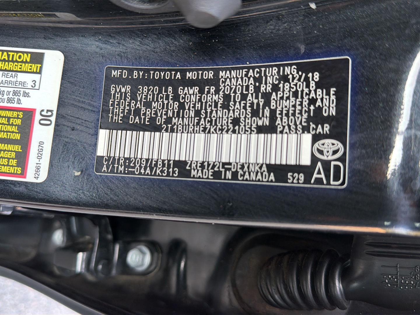Used 2019 Toyota Corolla Sedan