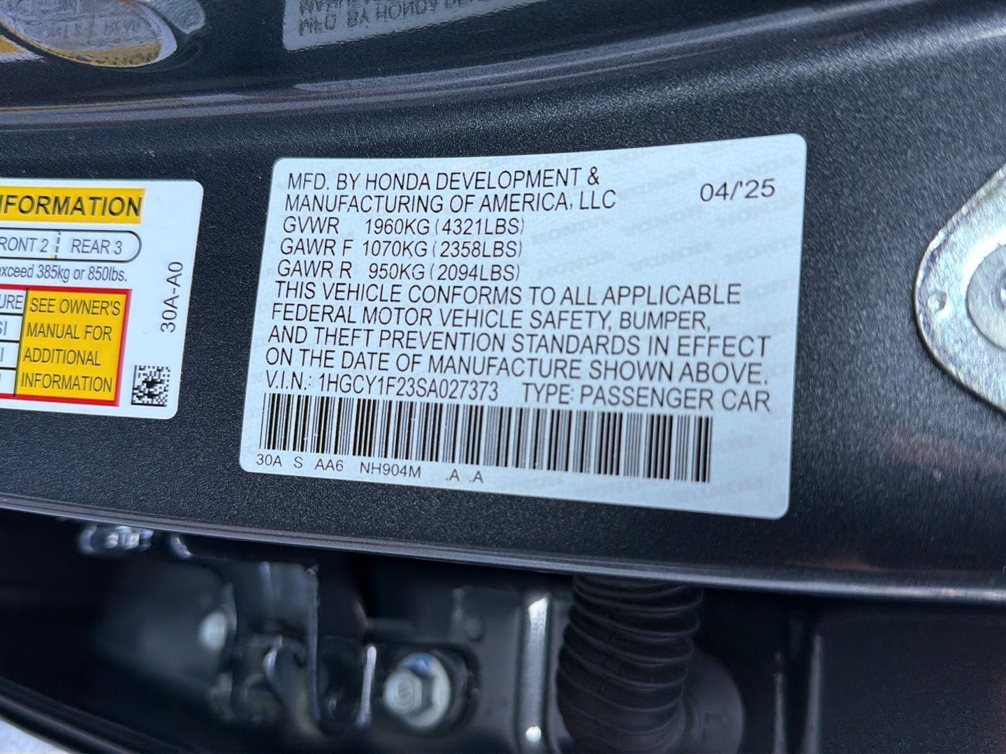 Used 2025 Honda Accord Sedan Sedan