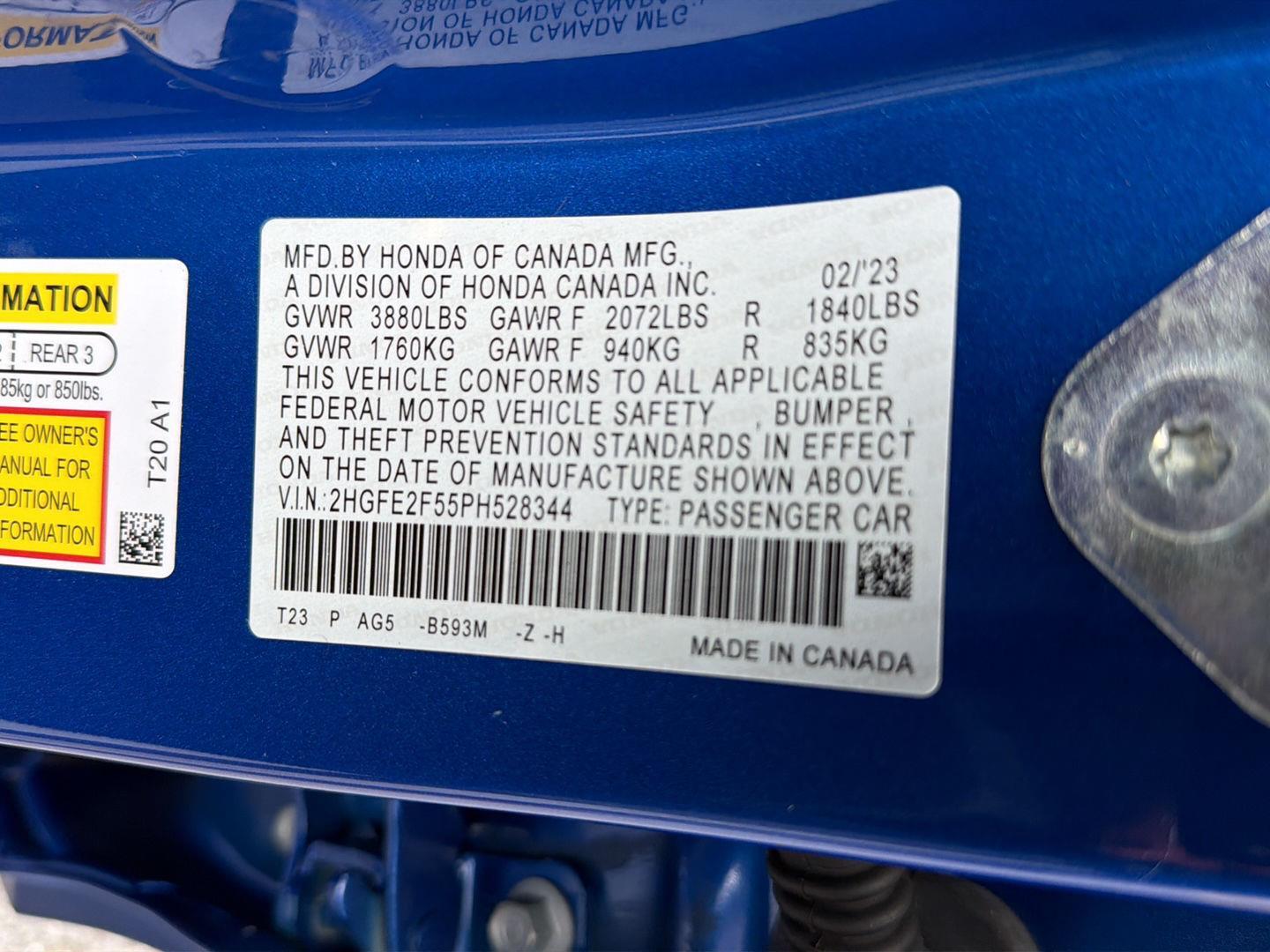 Used 2023 Honda Civic Sedan