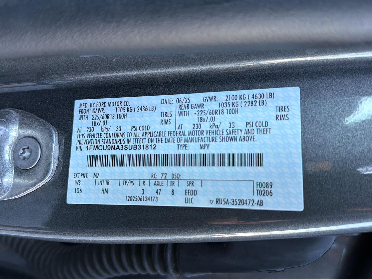 Used 2025 Ford Escape SUV