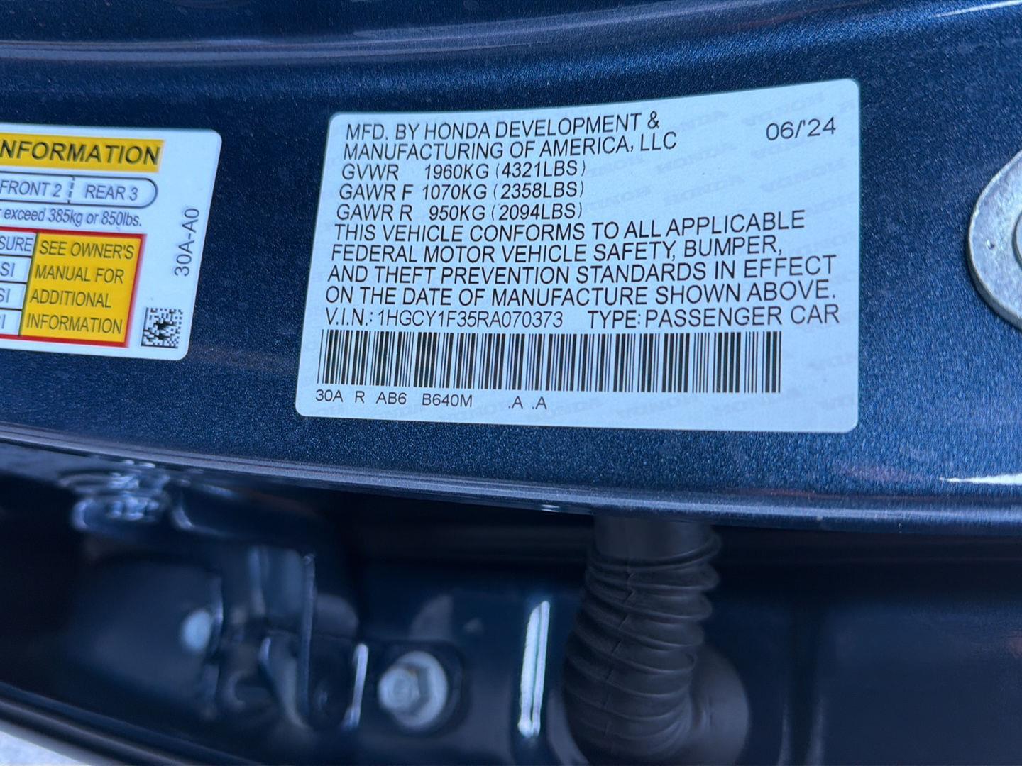 Used 2024 Honda Accord Sedan Sedan