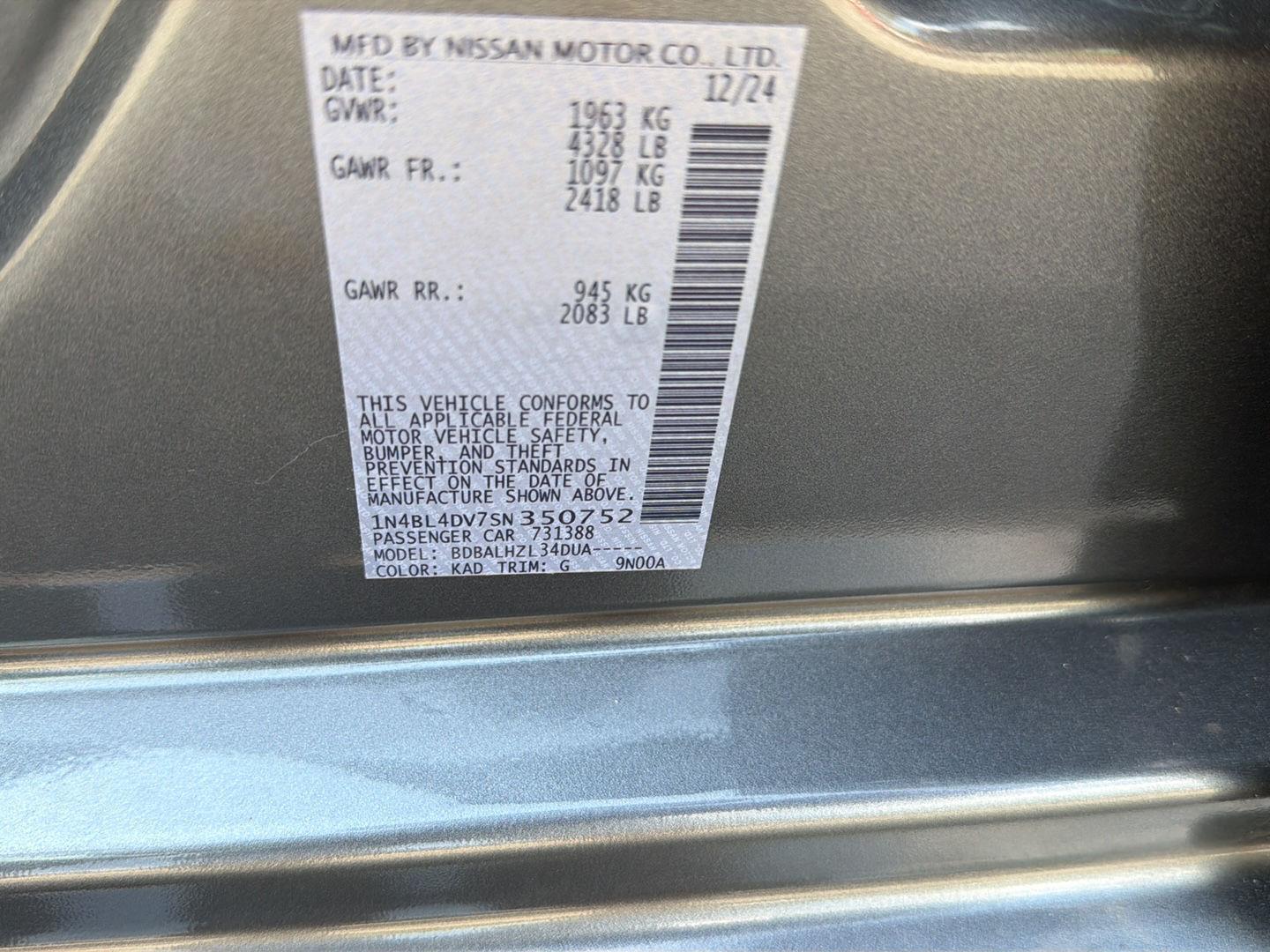 Used 2025 Nissan Altima Sedan