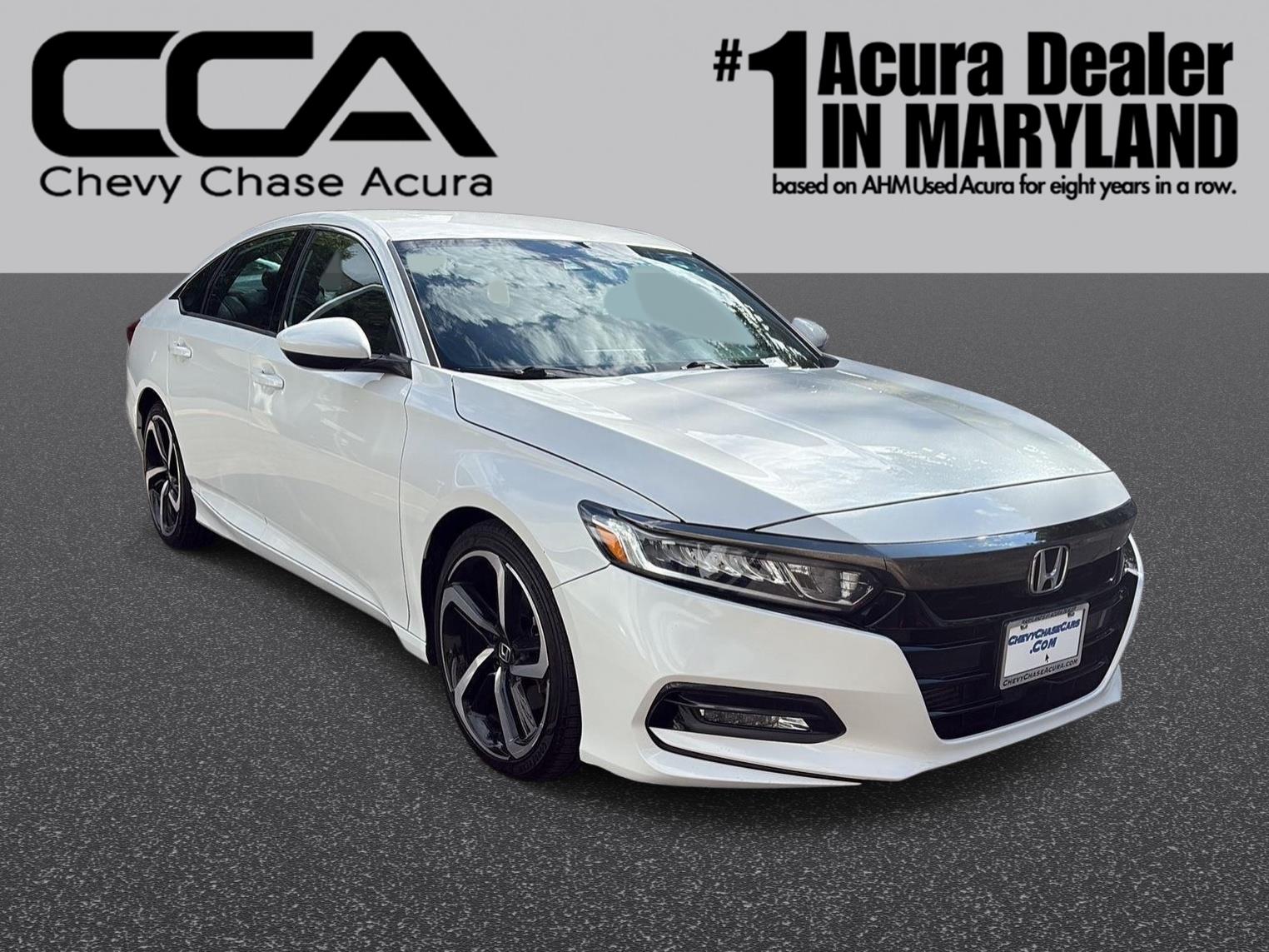 Platinum White Pearl 2018 Honda Accord Sedan Front-Wheel Drive 7-Speed CVT