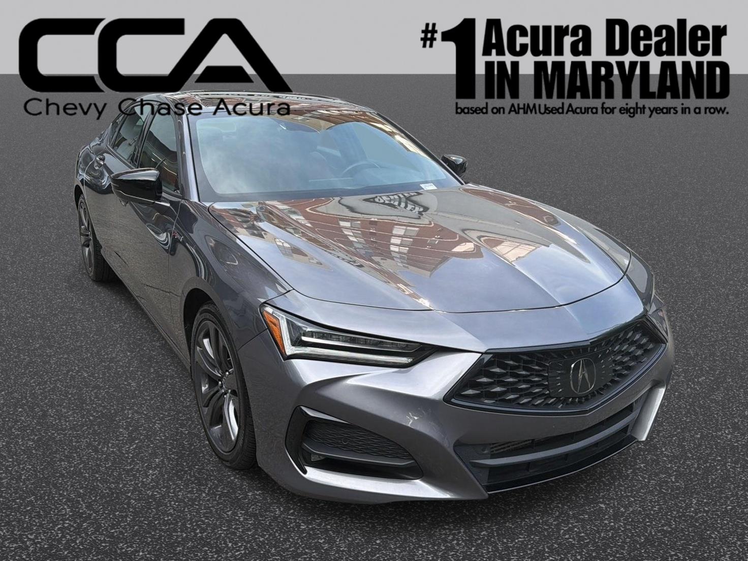 Gray (Modern Steel Metallic) 2022 Acura TLX Sedan Front-Wheel Drive Automatic