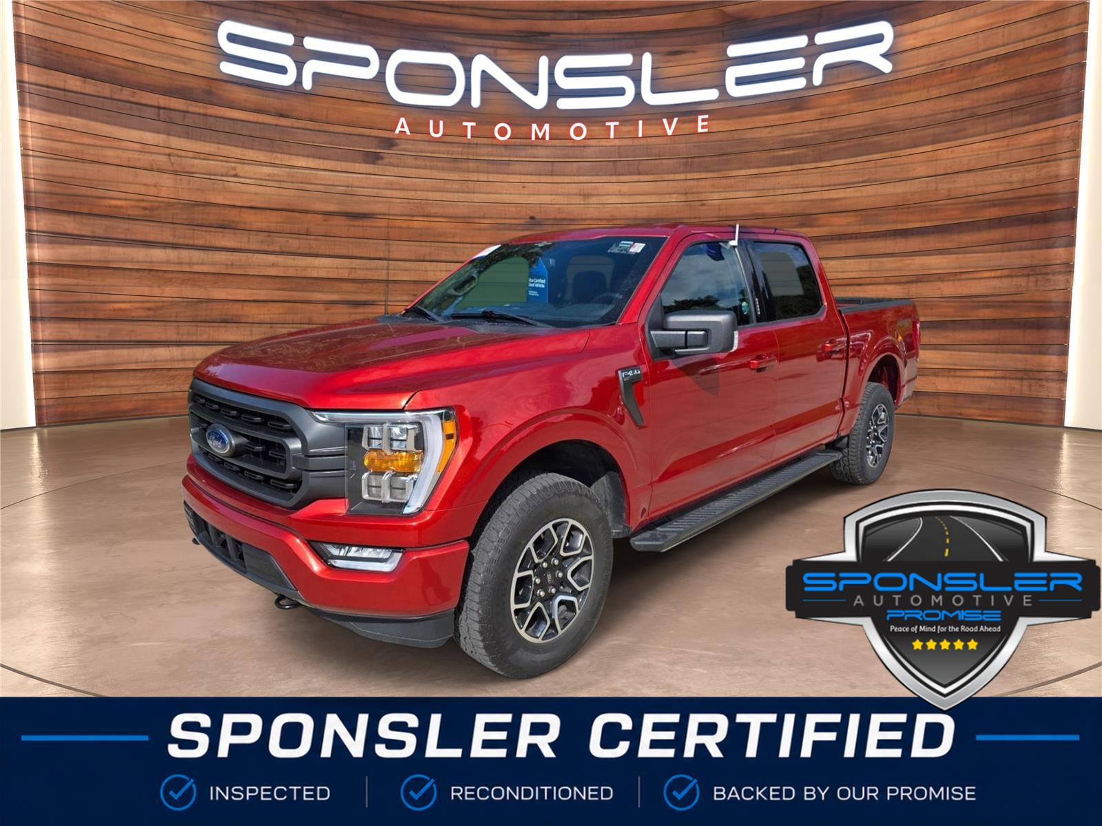 Hot Pepper Red Tinted Clearcoat 2023 Ford F-150 Pickup Truck Four-Wheel Drive Automatic