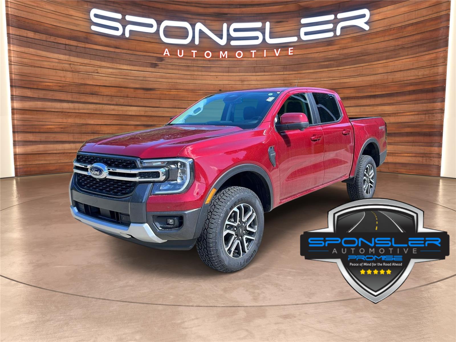 Ruby Red Metallic Tinted Clearcoat 2026 Ford Ranger Pickup Truck Four-Wheel Drive Automatic