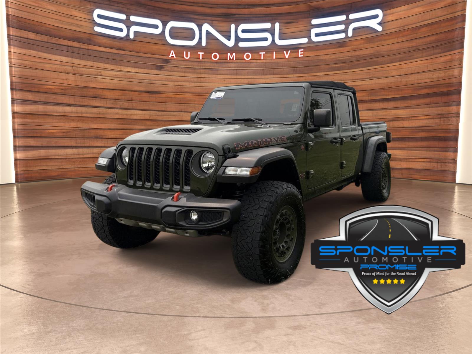 Sarge Green Clearcoat 2021 Jeep Gladiator Pickup Truck Four-Wheel Drive 6-Speed Manual