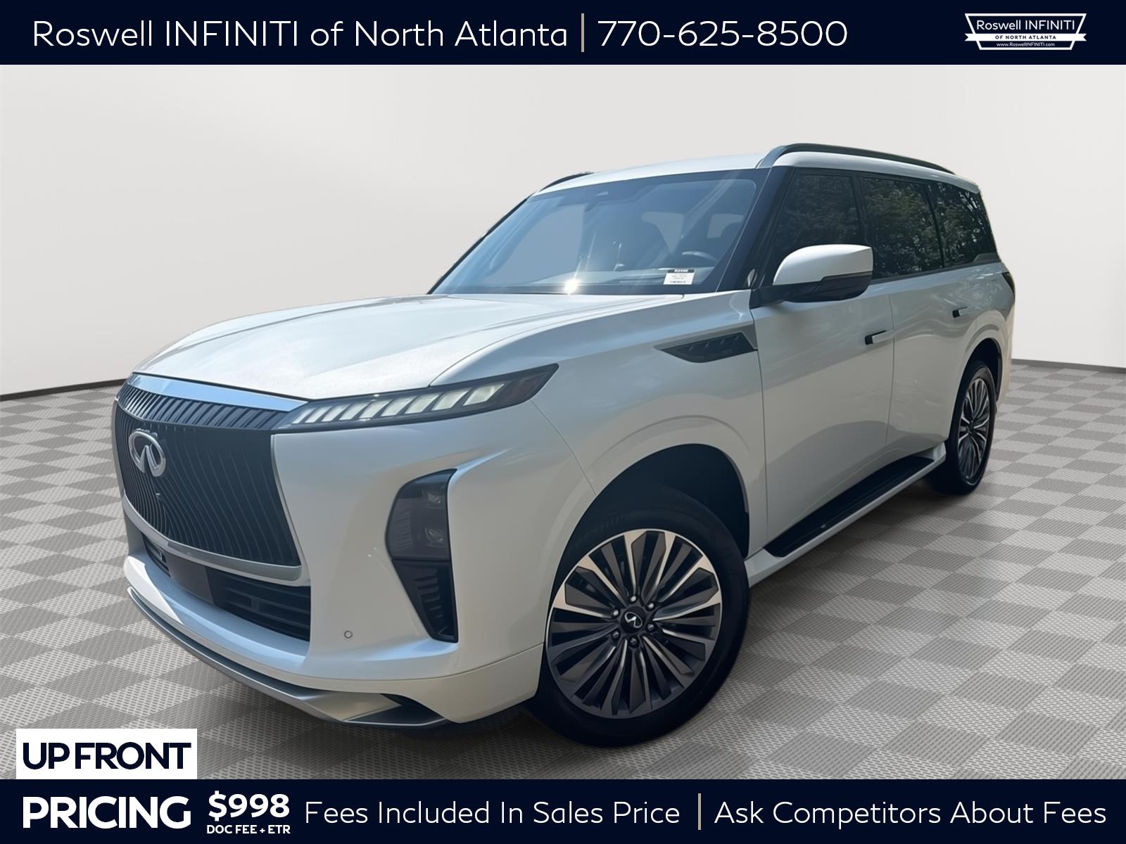 Radiant White 2025 INFINITI QX80 Sensory 4WD SUV / Crossover All-Wheel Drive Automatic