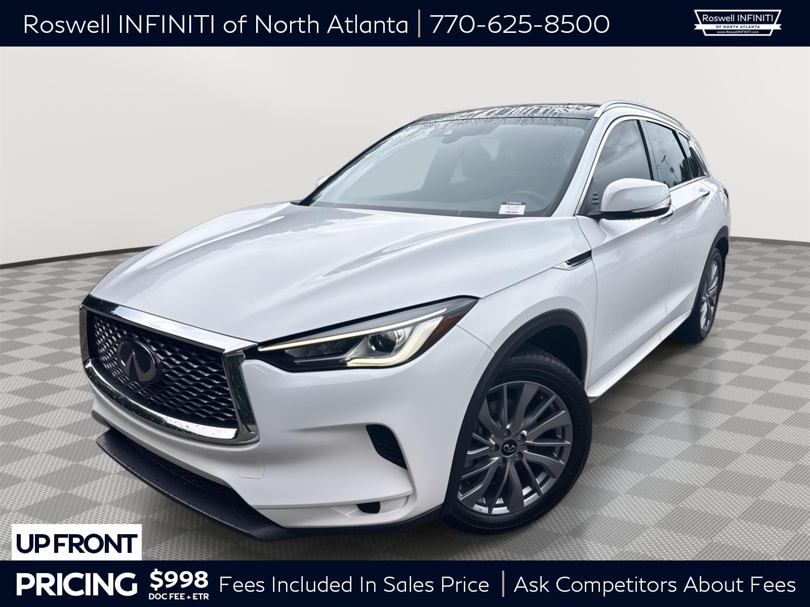 Lunar White 2025 INFINITI QX50 SUV / Crossover All-Wheel Drive Continuously Variable Transmission