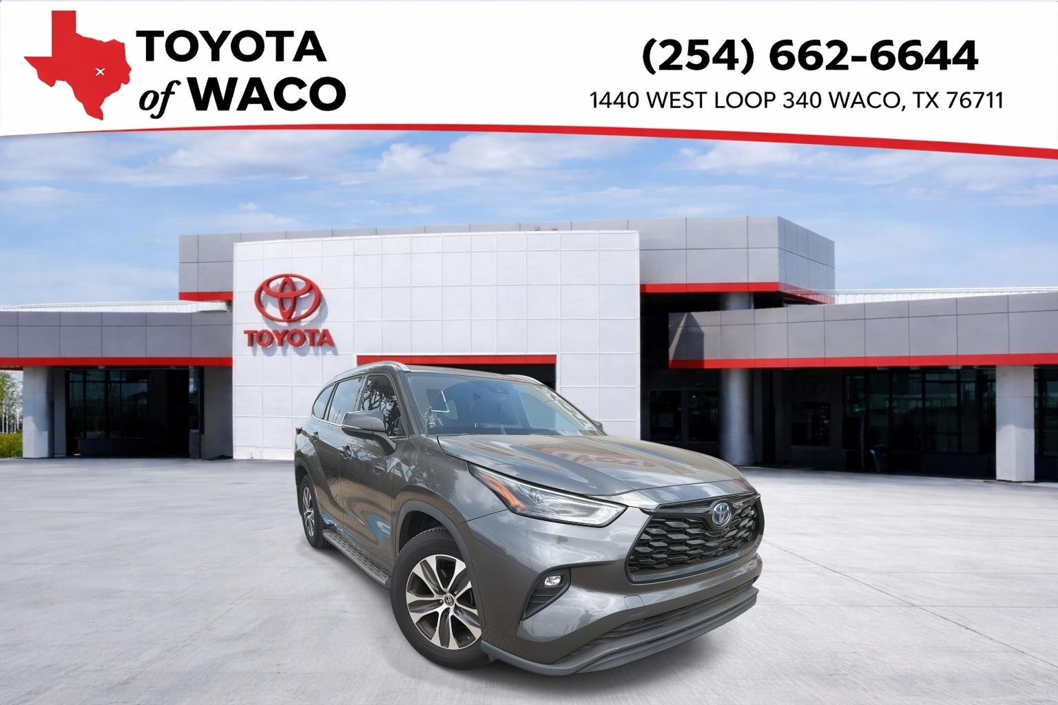 Magnetic Gray Metallic 2022 Toyota Highlander Hybrid XLE FWD SUV / Crossover Front-Wheel Drive Continuously Variable Transmission