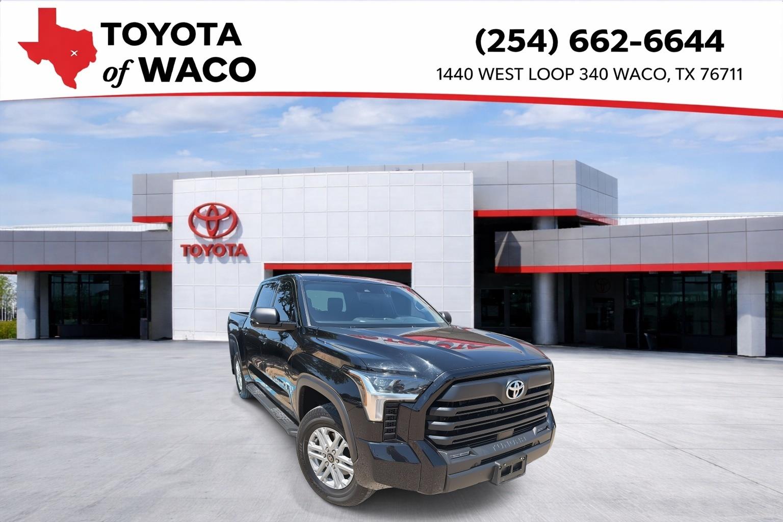 Midnight Black Metallic 2026 Toyota Tundra SR5 CrewMax Cab 4WD Pickup Truck Four-Wheel Drive Automatic