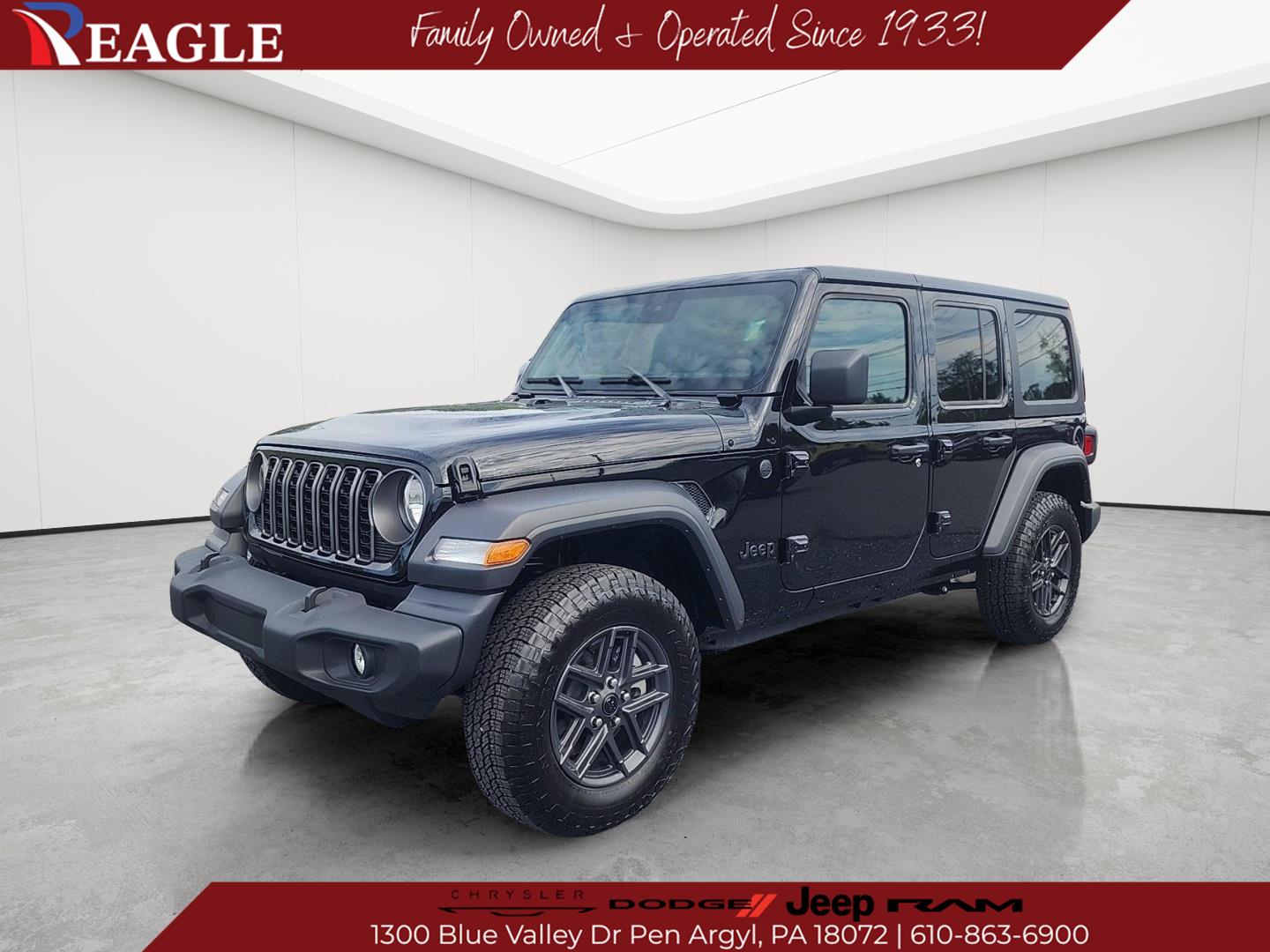 Black Clearcoat 2025 Jeep Wrangler SUV / Crossover Four-Wheel Drive 6-Speed Manual