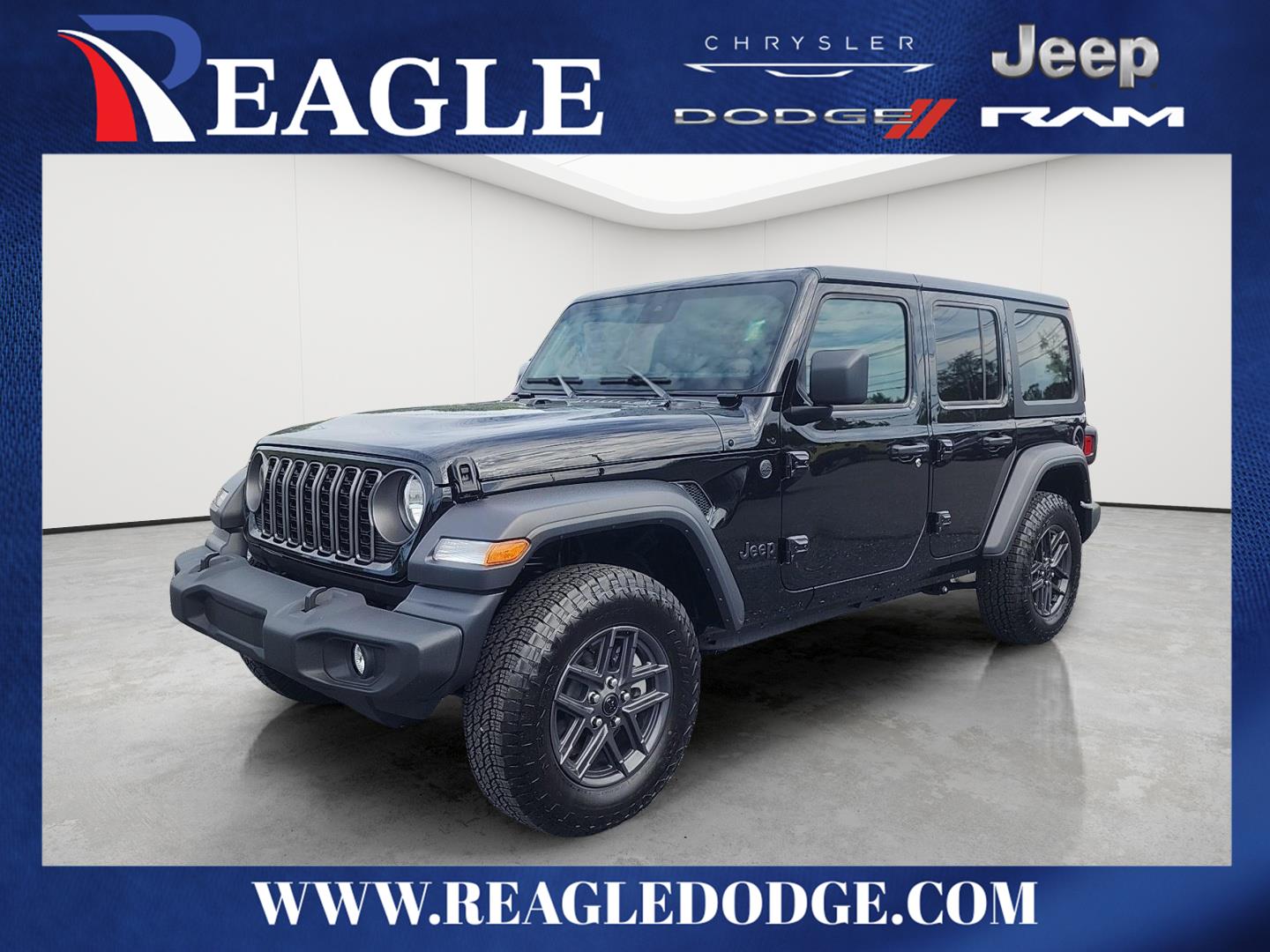Black Clearcoat 2025 Jeep Wrangler SUV / Crossover Four-Wheel Drive 6-Speed Manual