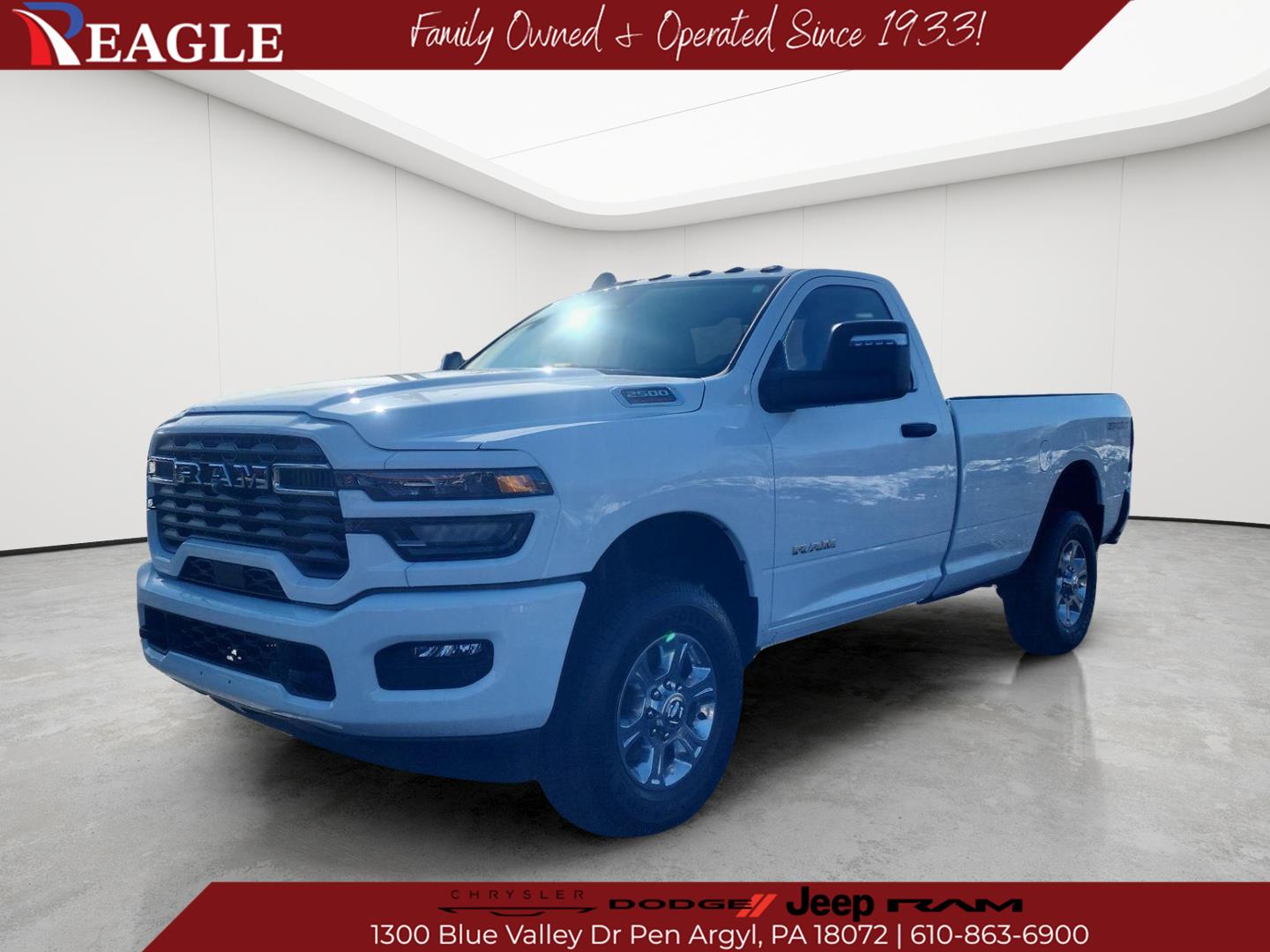 Bright White Clearcoat 2026 RAM 2500 Pickup Truck Four-Wheel Drive 8-Speed Automatic