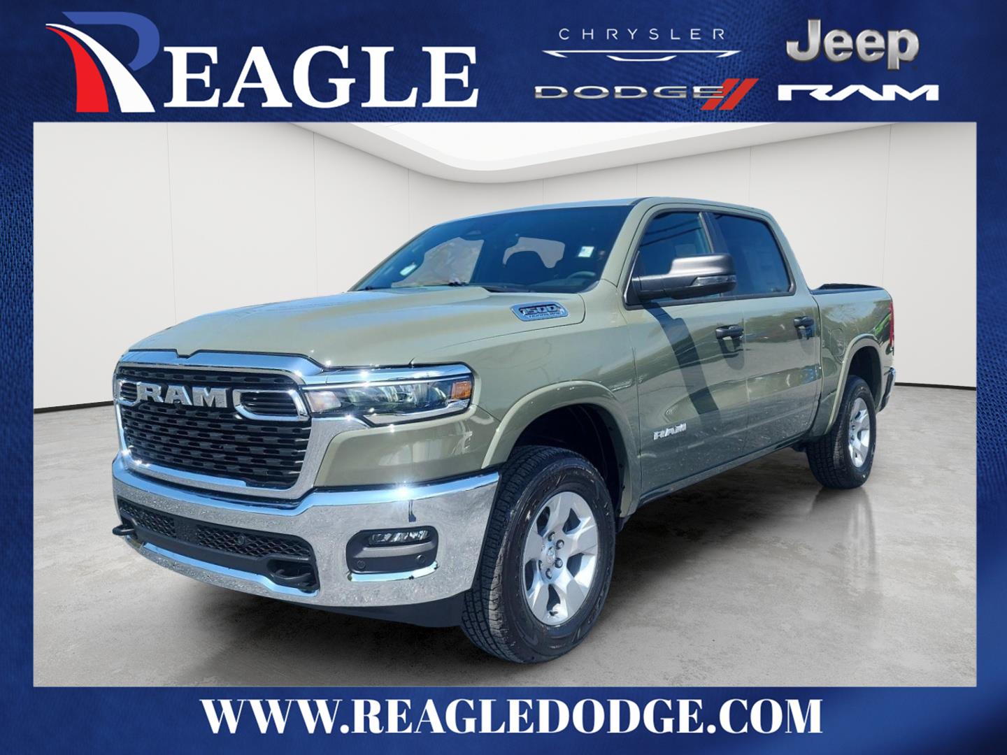 Canyon Lake Green 2026 RAM 1500 Pickup Truck Four-Wheel Drive 8-Speed Automatic