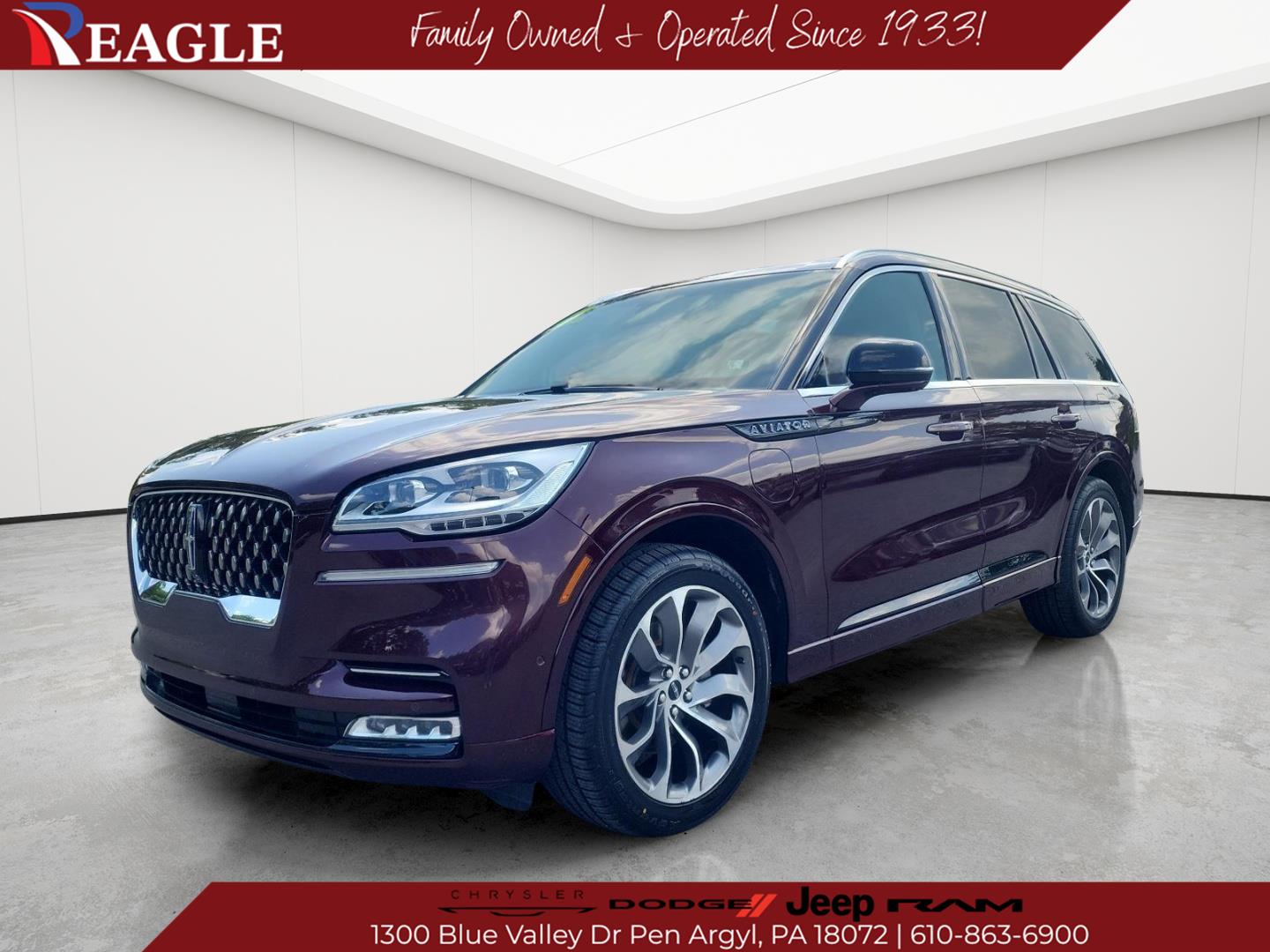 Red (Burgundy Velvet Metallic Tinted Clearcoat) 2020 Lincoln Aviator SUV / Crossover All-Wheel Drive Automatic