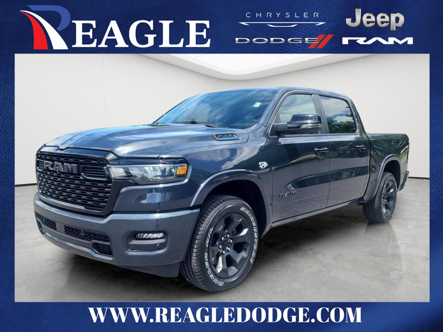Forged Blue Metallic 2026 RAM 1500 Pickup Truck Four-Wheel Drive 8-Speed Automatic