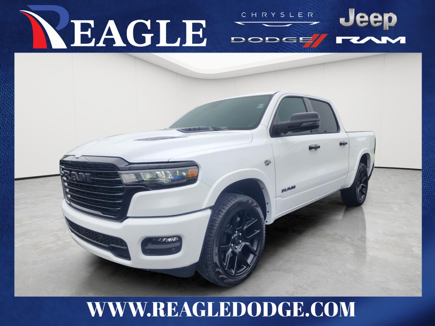 Bright White Clearcoat 2026 RAM 1500 Pickup Truck Four-Wheel Drive 8-Speed Automatic