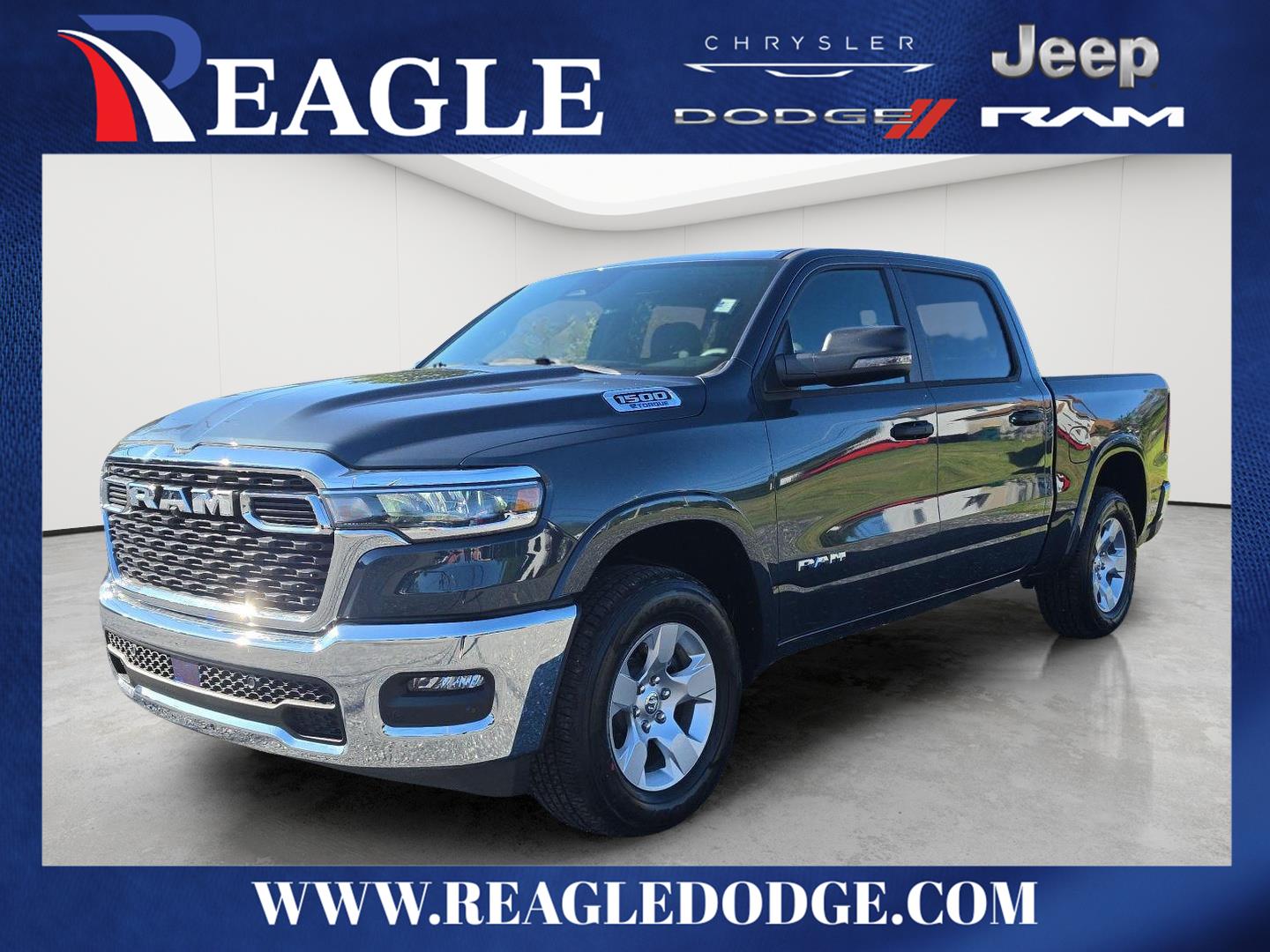 Forged Blue Metallic 2026 RAM 1500 Pickup Truck Four-Wheel Drive 8-Speed Automatic