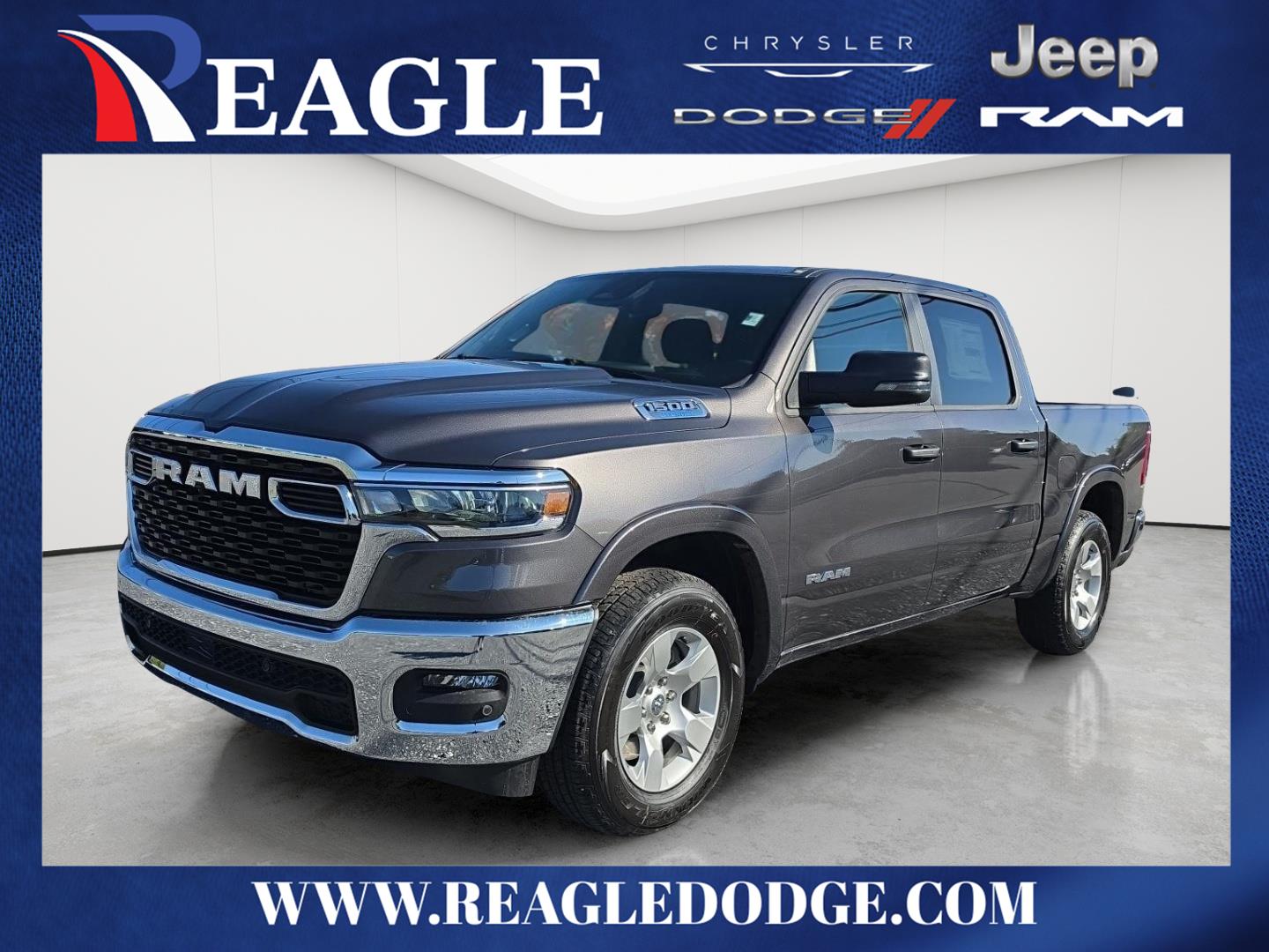 Gray (Granite Crystal Metallic Clearcoat) 2026 RAM 1500 Pickup Truck Four-Wheel Drive 8-Speed Automatic