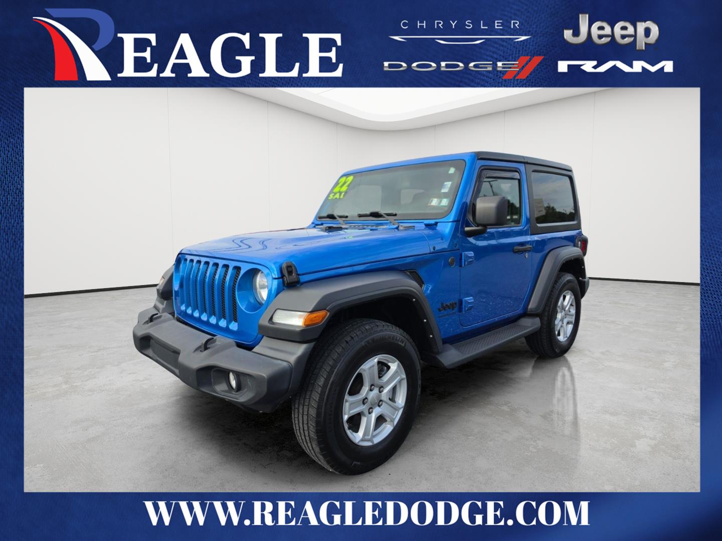 Hydro Blue Pearlcoat 2022 Jeep Wrangler SUV / Crossover Four-Wheel Drive 6-Speed Manual