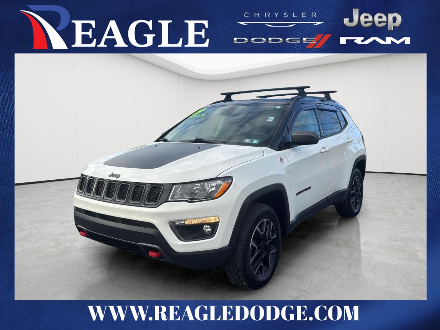 White Clearcoat 2019 Jeep Compass SUV / Crossover Four-Wheel Drive 9-Speed Automatic