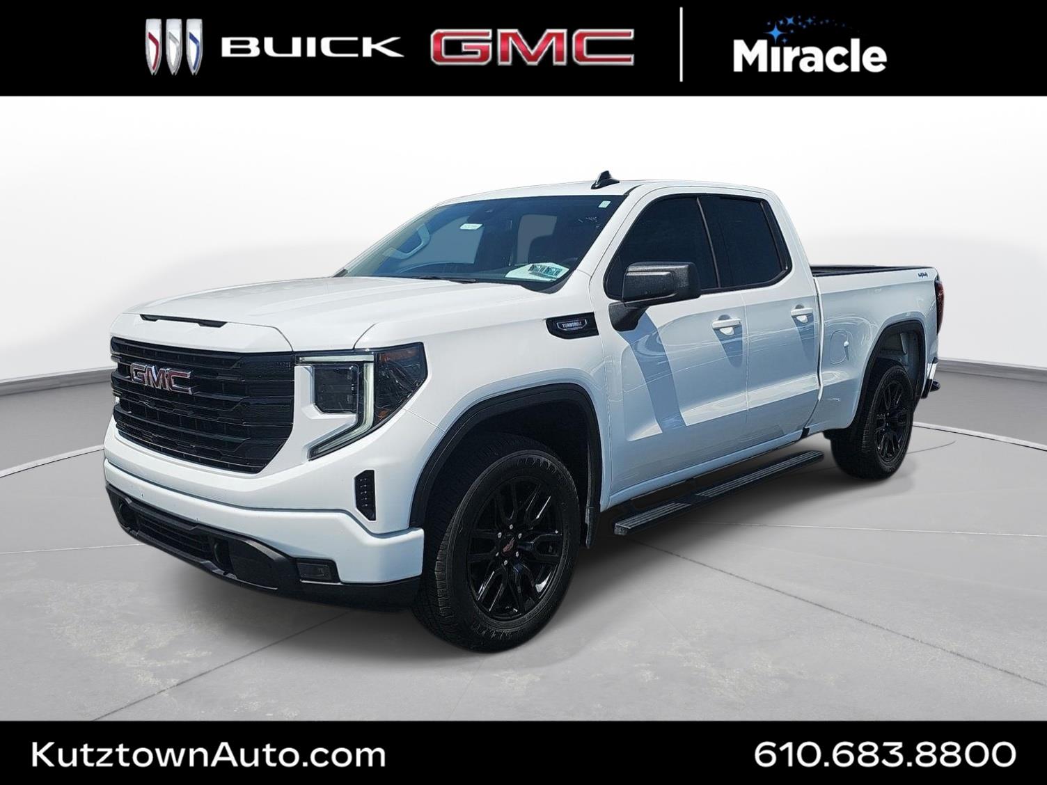 Summit White 2025 GMC Sierra 1500 Pickup Truck Four-Wheel Drive 8-Speed Automatic