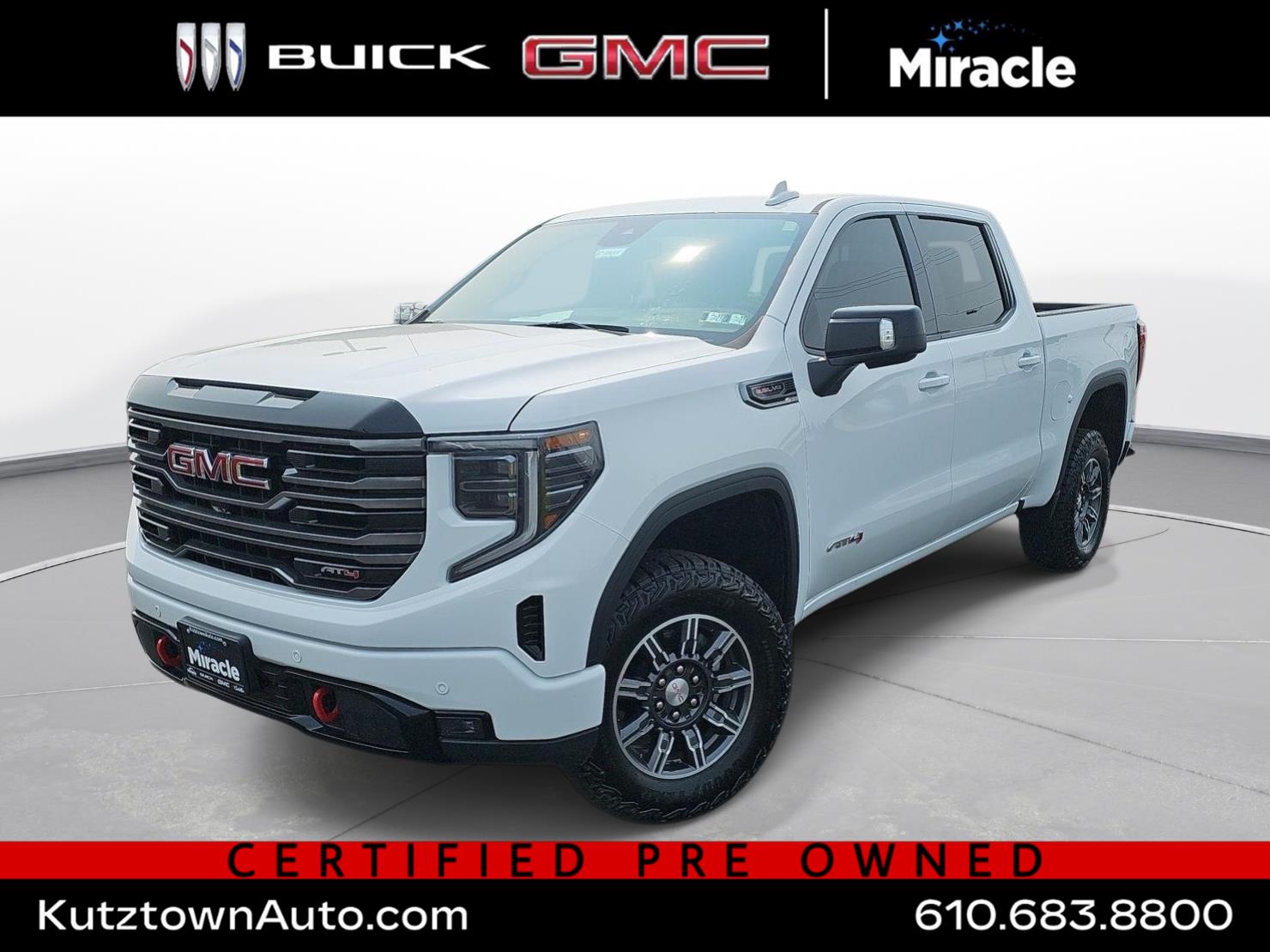 Summit White 2025 GMC Sierra 1500 Pickup Truck Four-Wheel Drive Automatic