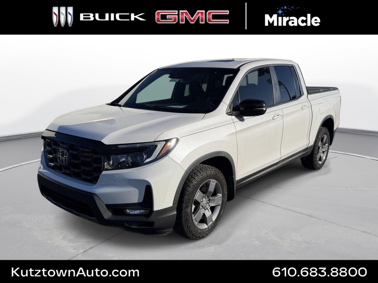 Platinum White Pearl 2024 Honda Ridgeline Pickup Truck All-Wheel Drive Automatic