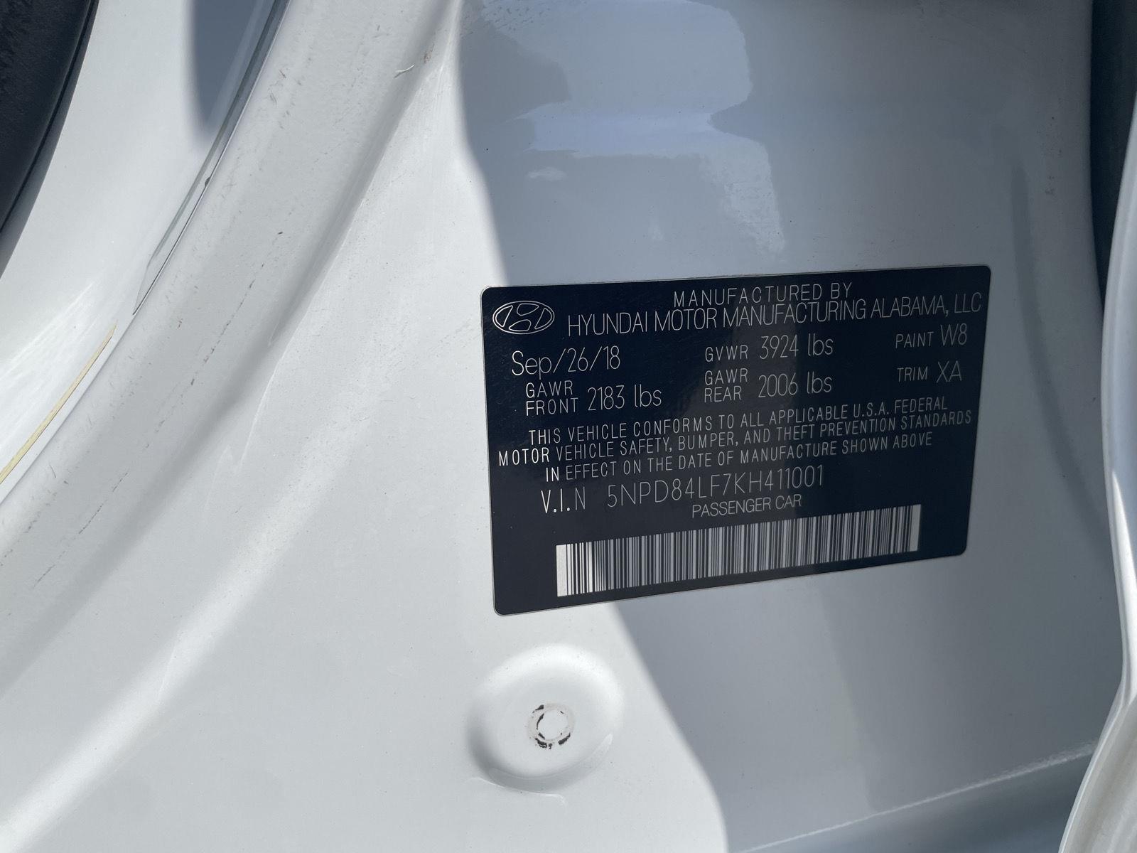 Used 2019 Quartz White Pearl Hyundai SEL image 29