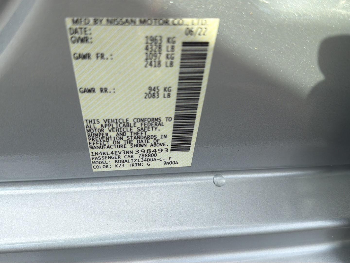 Used 2022 Nissan Altima Sedan