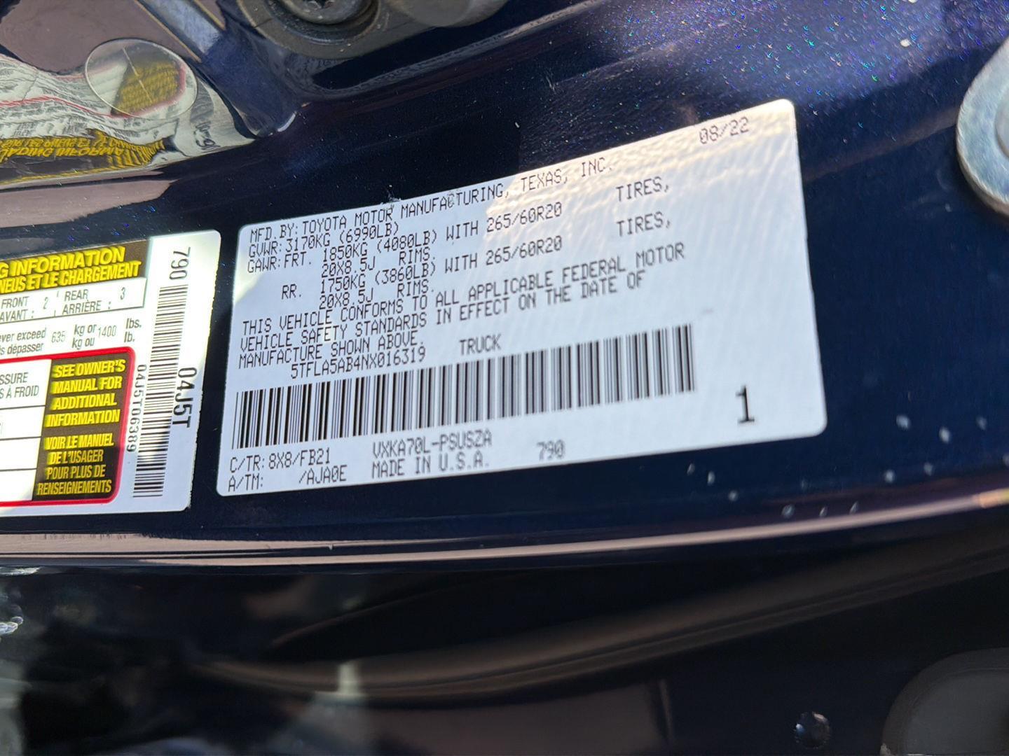 Used 2022 Toyota Tundra Truck