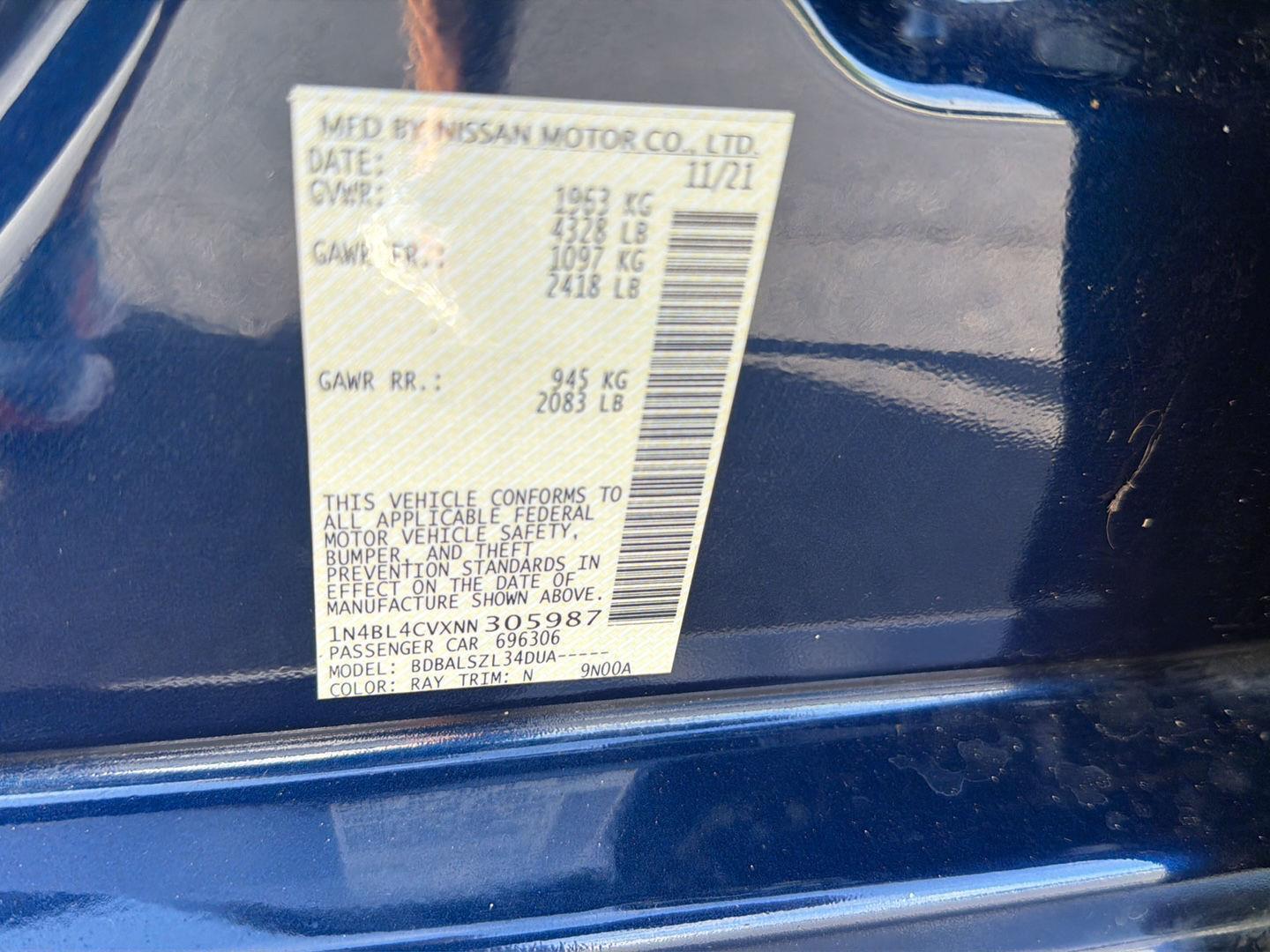 Used 2022 Nissan Altima Sedan