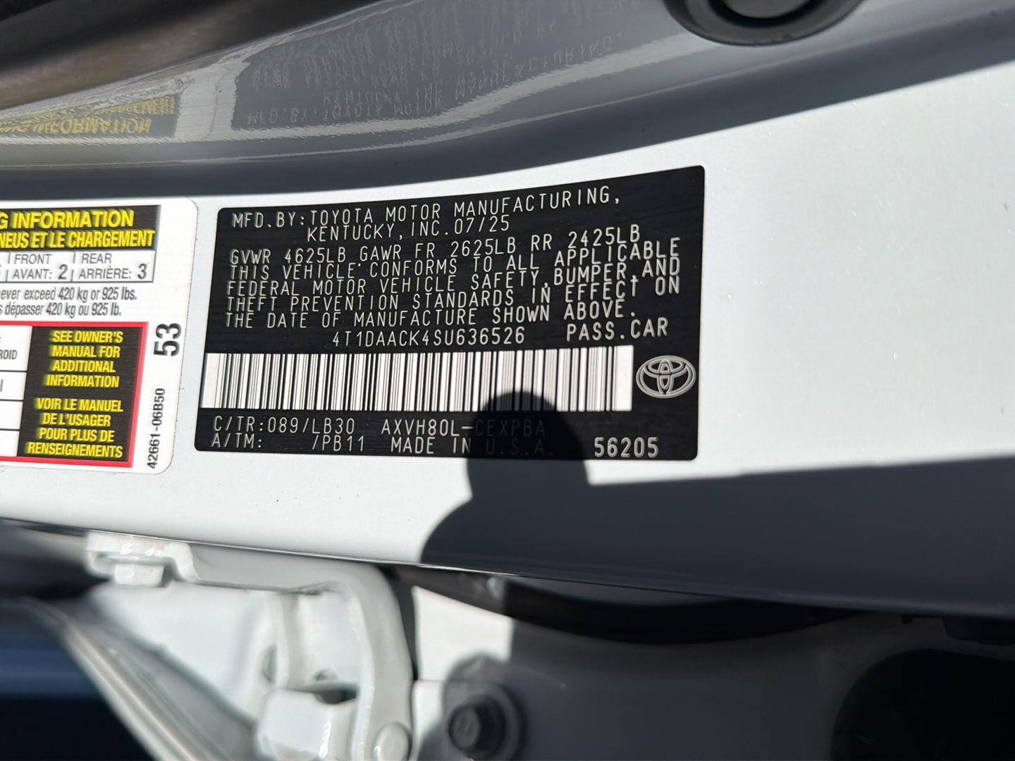 Used 2025 Toyota Camry Sedan