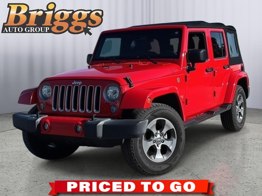 Firecracker Red Clearcoat 2017 Jeep Wrangler Unlimited Sahara 4WD SUV / Crossover Four-Wheel Drive 6-Speed Manual