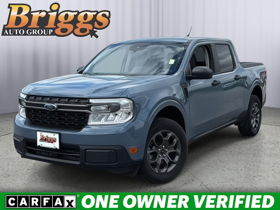 Blue (Azure Gray Metallic Tri-Coat) 2024 Ford Maverick XLT SuperCrew FWD Pickup Truck Front-Wheel Drive 8-Speed Automatic