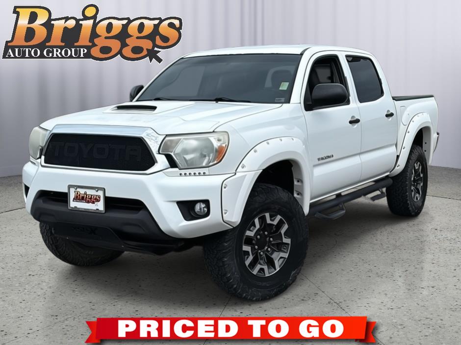 Super White 2014 Toyota Tacoma Double Cab SB V6 4WD Pickup Truck Four-Wheel Drive Automatic