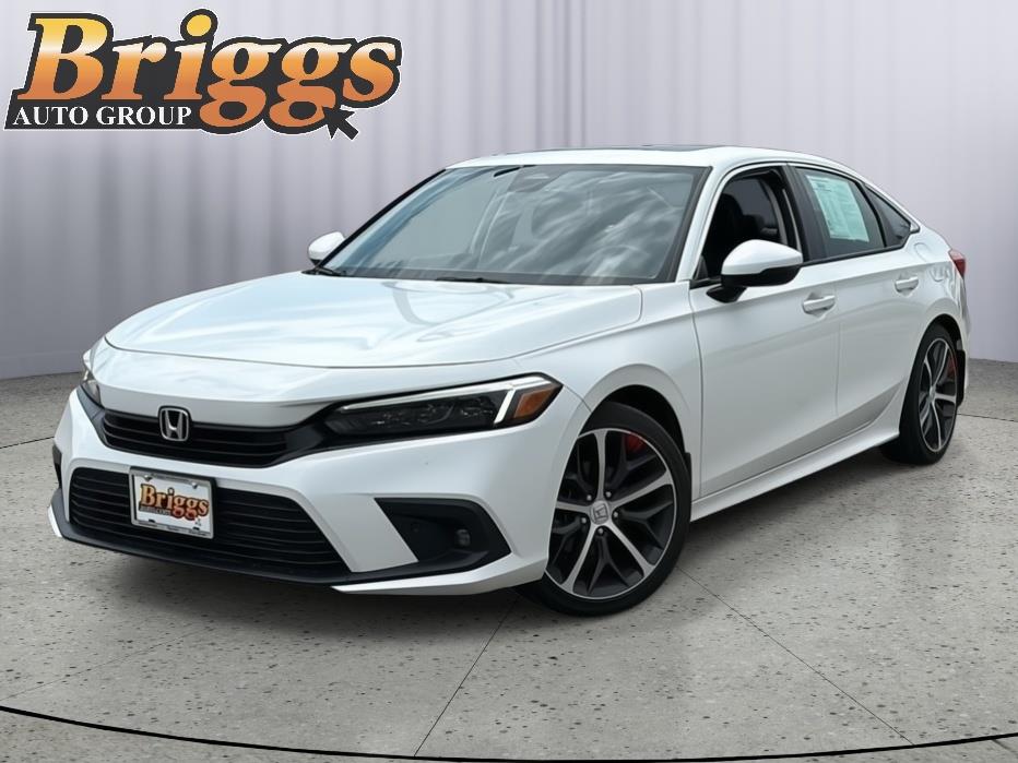 Platinum White Pearl 2024 Honda Civic Sedan Front-Wheel Drive Continuously Variable Transmission