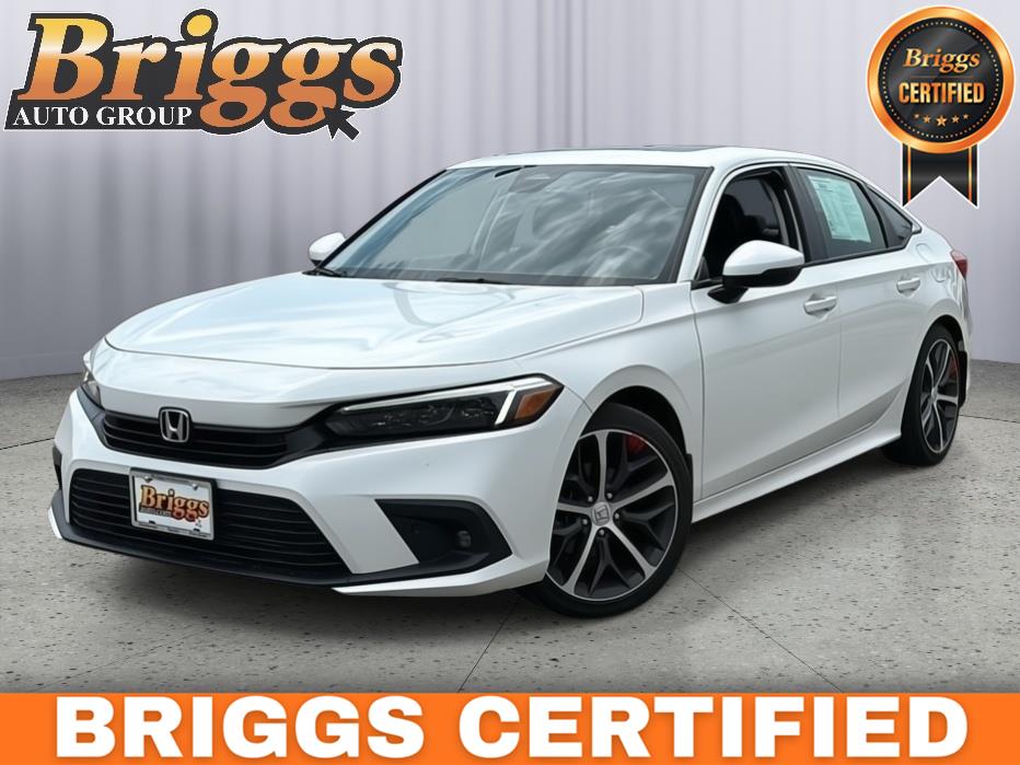 Platinum White Pearl 2024 Honda Civic Sedan Front-Wheel Drive Continuously Variable Transmission
