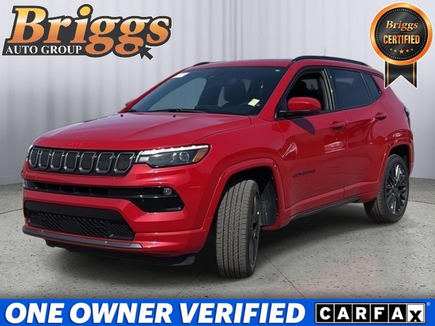 Redline Pearlcoat 2022 Jeep Compass SUV / Crossover Four-Wheel Drive 9-Speed Automatic