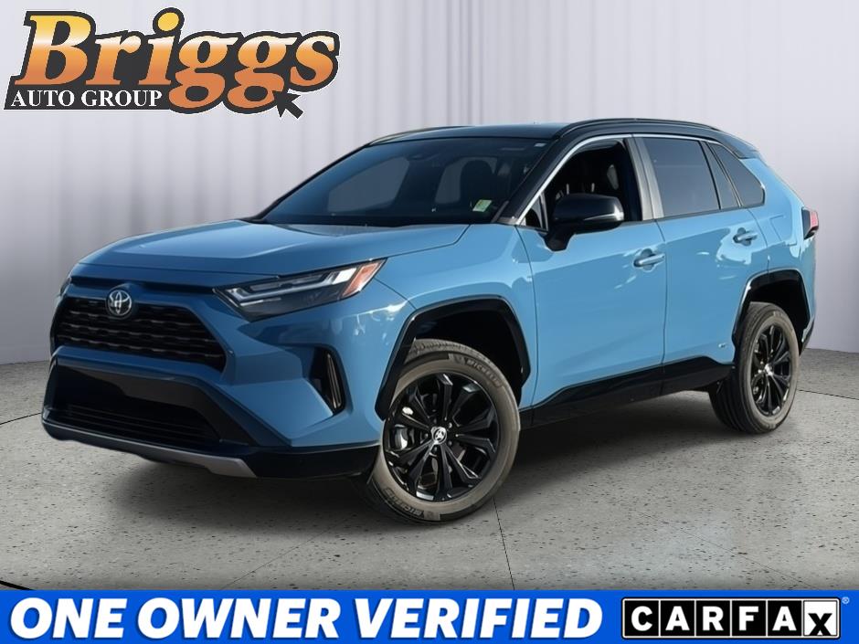 Cavalry Blue/Midnight Black Metallic 2023 Toyota RAV4 Hybrid SUV / Crossover All-Wheel Drive Continuously Variable Transmission