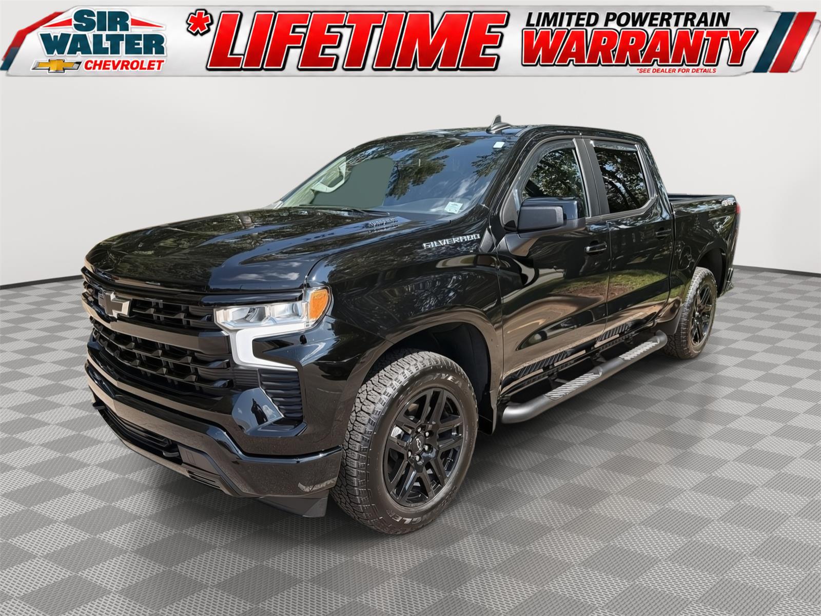 Black 2025 Chevrolet Silverado 1500 Pickup Truck Four-Wheel Drive 8-Speed Automatic