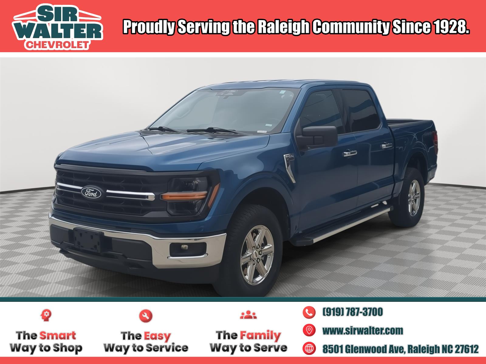 Atlas Blue 2025 Ford F-150 Pickup Truck Four-Wheel Drive Automatic