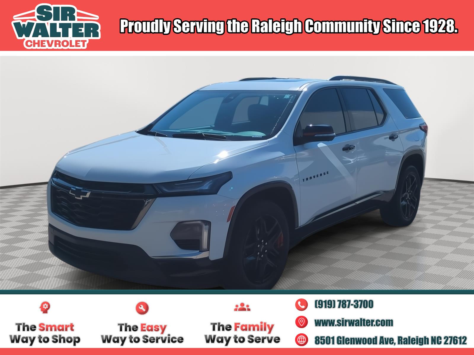 Summit White 2023 Chevrolet Traverse SUV / Crossover Front-Wheel Drive 9-Speed Automatic