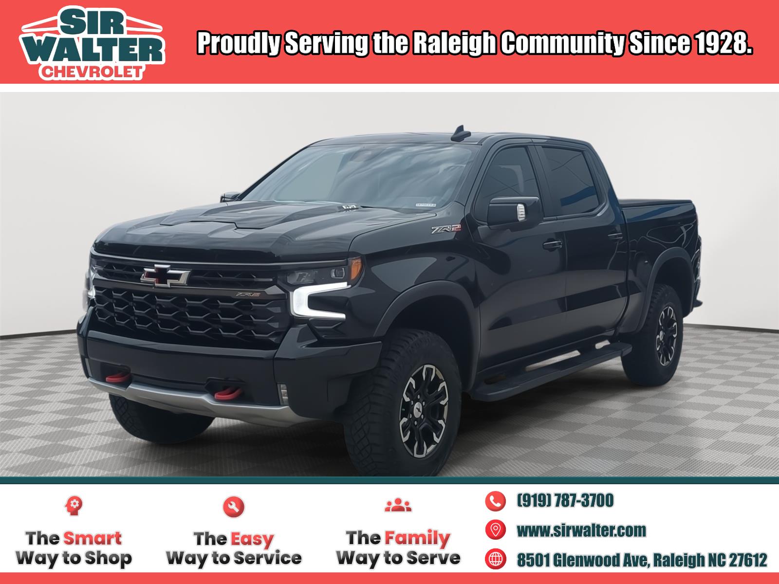 Black 2023 Chevrolet Silverado 1500 Pickup Truck Four-Wheel Drive Automatic
